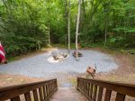 Lazy Bear Cove - Front Porch View of Fire Pit